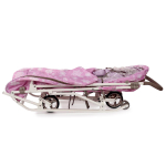 Санки-коляска "Наши Детки 3-1К" со снежинками на сиреневом