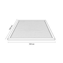 ULP-6060-36W-6500К IP40 GRILYATO WHITE Светильник светодиодный потолочный универсальный. Дневной свет 6500K. 3520Лм. 588X588x25мм. Корпус белый. В комплекте с и-п. ТМ Uniel