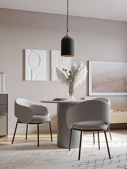 Стул Coastal, букле, дымчато-серый