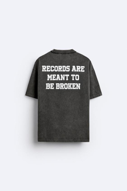 ZARA ФУТБОЛКА С ФОТОПРИНТОМ, ТЕМНЫЙ АНТРАЦИТ