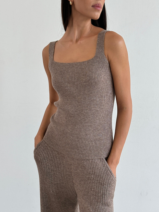 Топ SORAYA, бежевый меланж