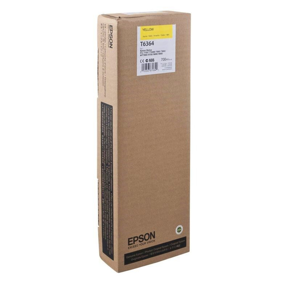 Картридж EPSON C13T636400 (T6364) для Stylus Pro 7700/7890/7900/9700/9890/9900 желтый 700мл.