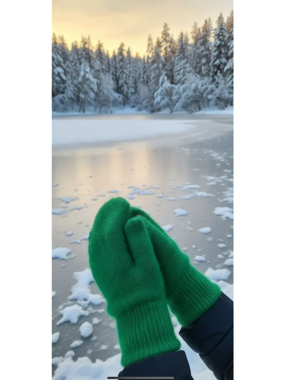 Варежки зимние теплые пушистые ангора