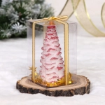 Свеча новогодняя «Пушистая елочка» 7*7*12см, Красный