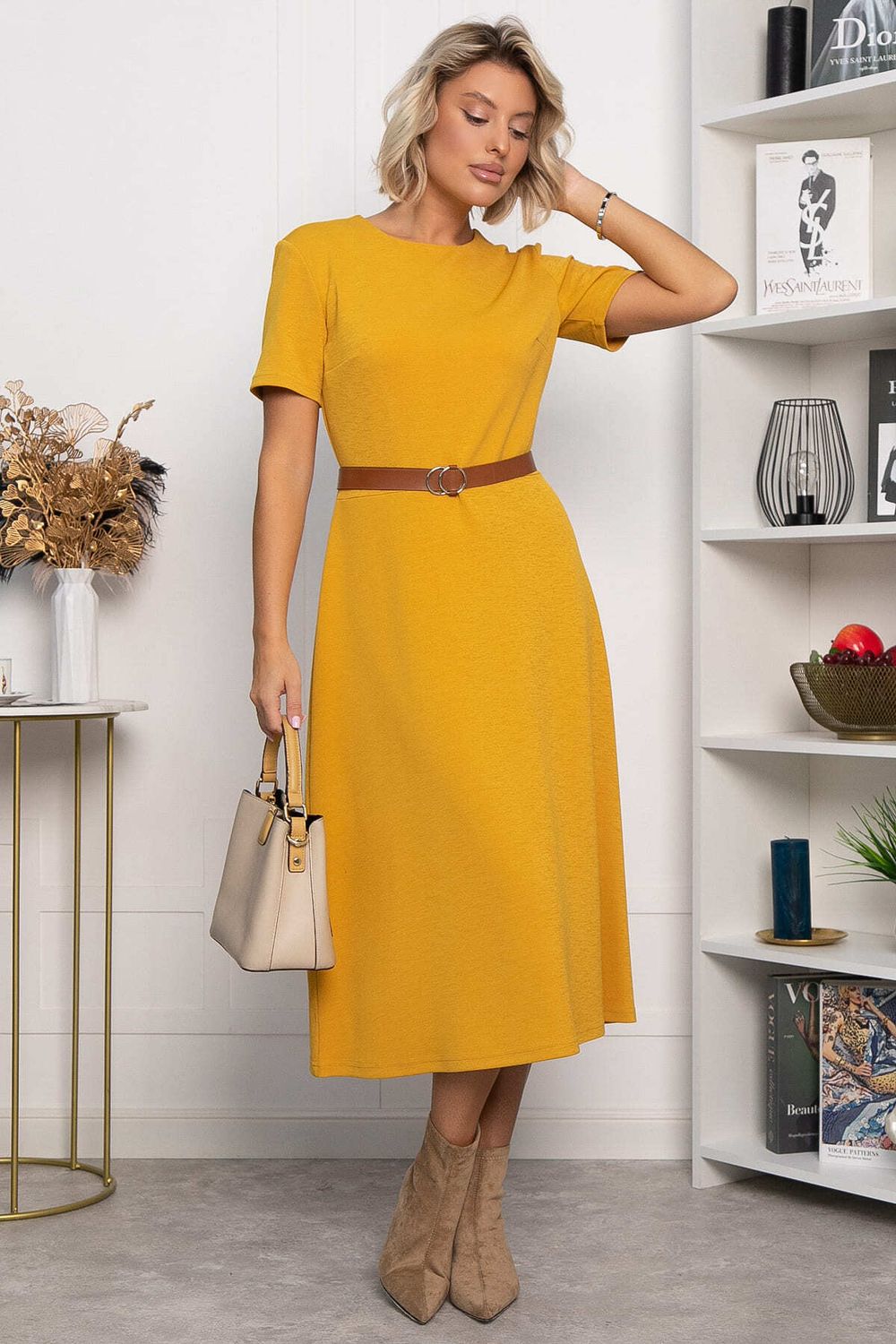 Платье трикотажное Парижанка (желтое) П14334-10М LT Collection