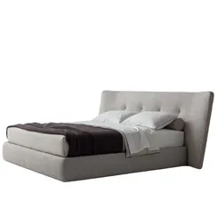 Двуспальная кровать Rever 180х200 см, серая