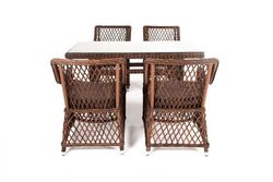 "Латте-140 L" обеденная группа плетеная, цвет коричневый