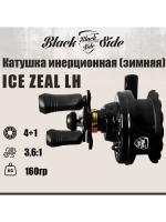 Катушка инерционная (зимняя) Black Side ICE ZEAL (4+1 подш.), черная для зимней рыбалки под удочку и спиннинг на судака, окуня и другую рыбу