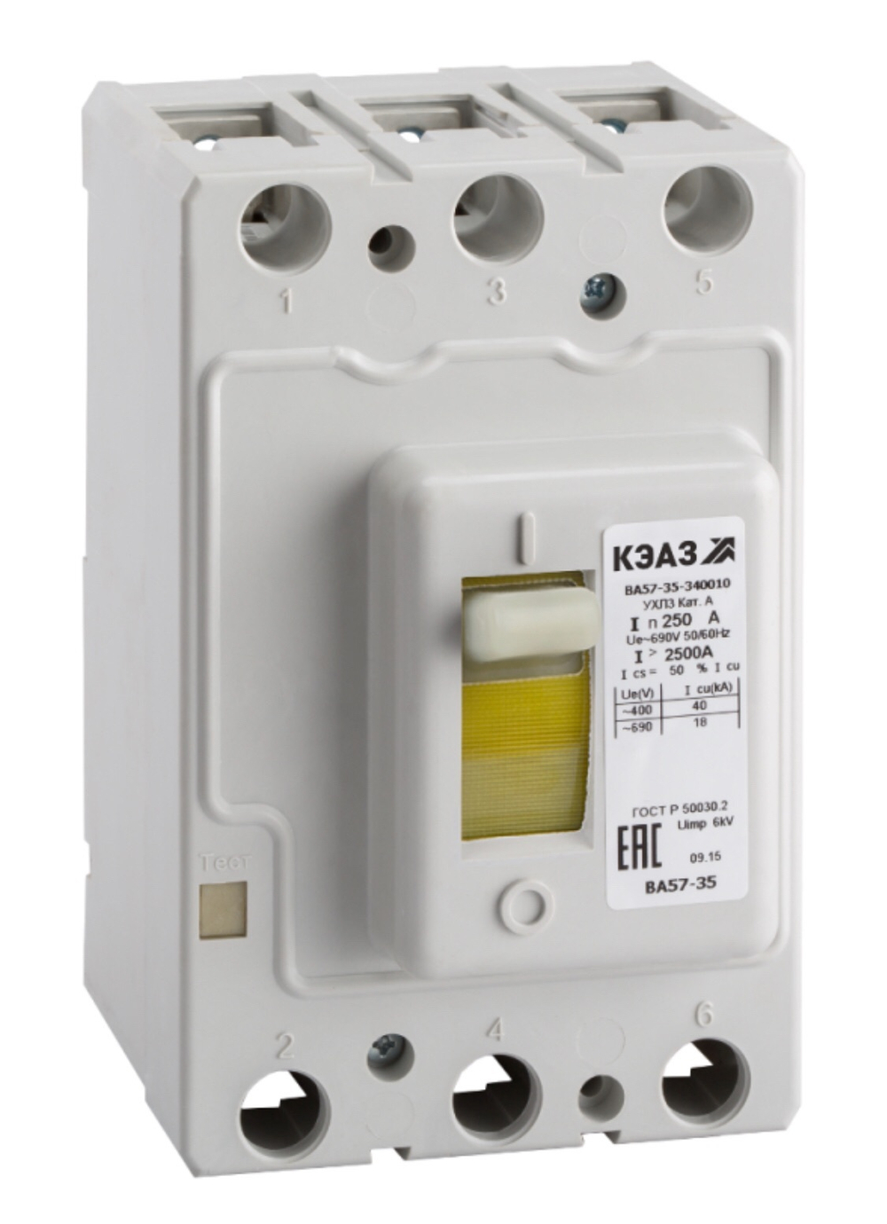 Выключатель автоматический ВА57Ф35-340010-200А-2000-400AC-УХЛ3-КЭАЗ