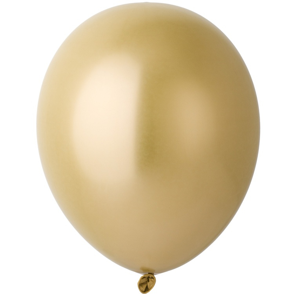 Шар латексный Хром 13 см (Золотой)