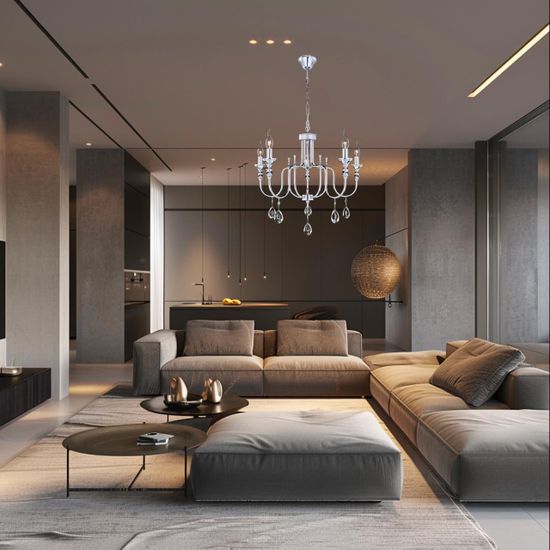 CL437151 Рига Хром Св-к Люстра