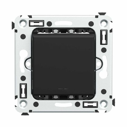 Выключатель 1-кл. СП Avanti "Черный матовый" DKC 4412103