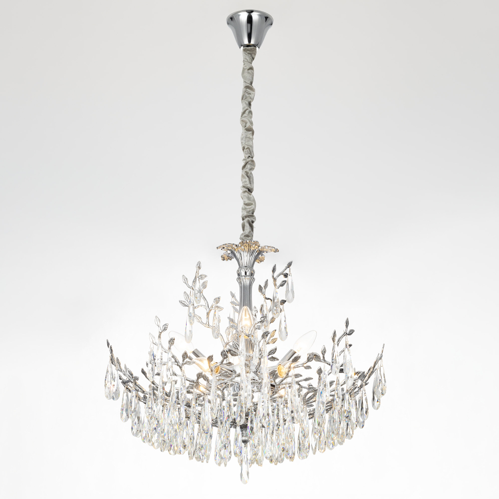 Citilux RITZ CL310081 Люстра хрустальная подвесная Хром