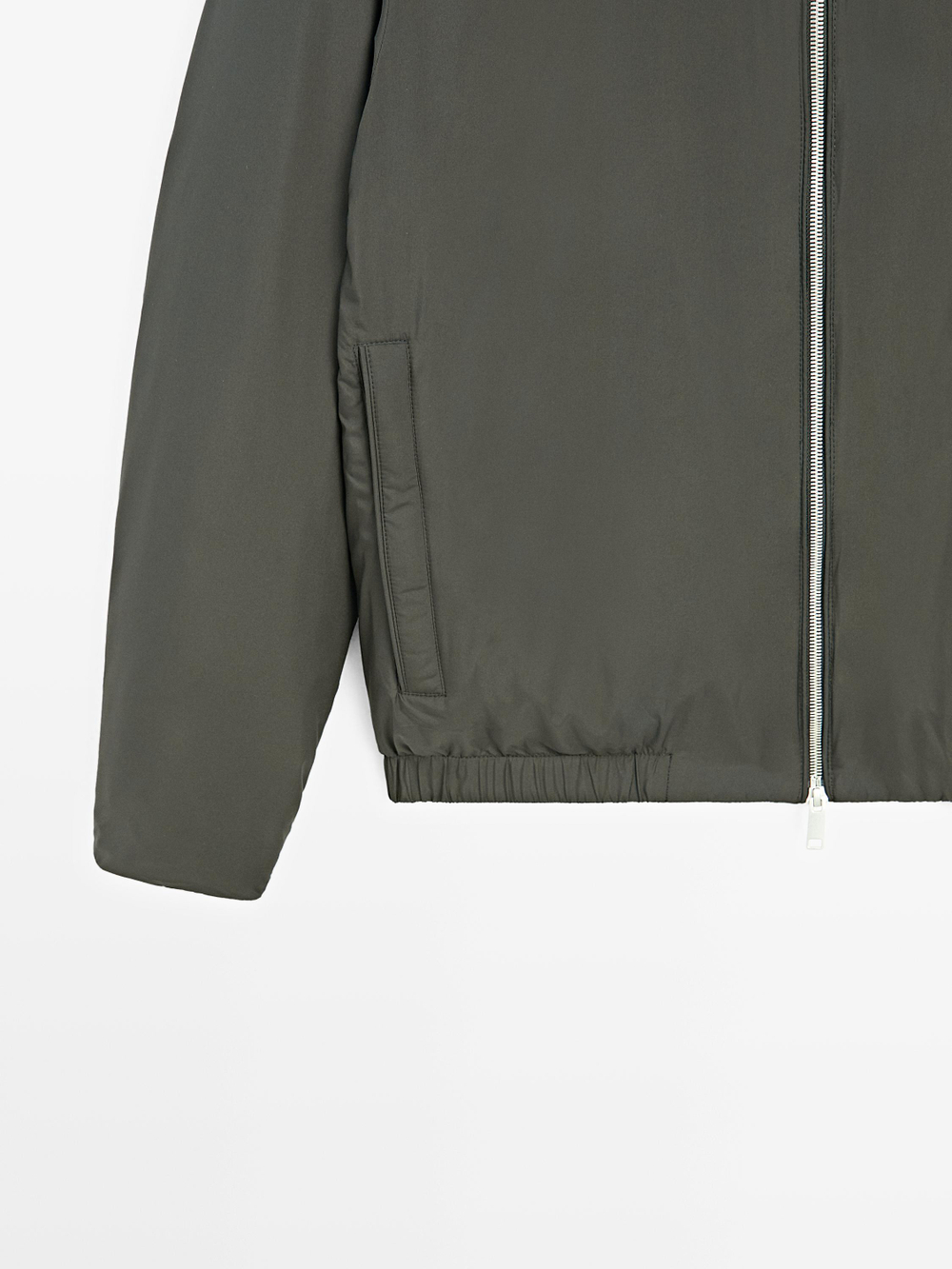 Massimo Dutti Легкая водоотталкивающая стеганая куртка, серо-зеленый