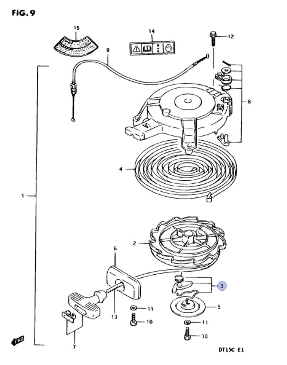 Храповик в сборе DT9.9/DT15