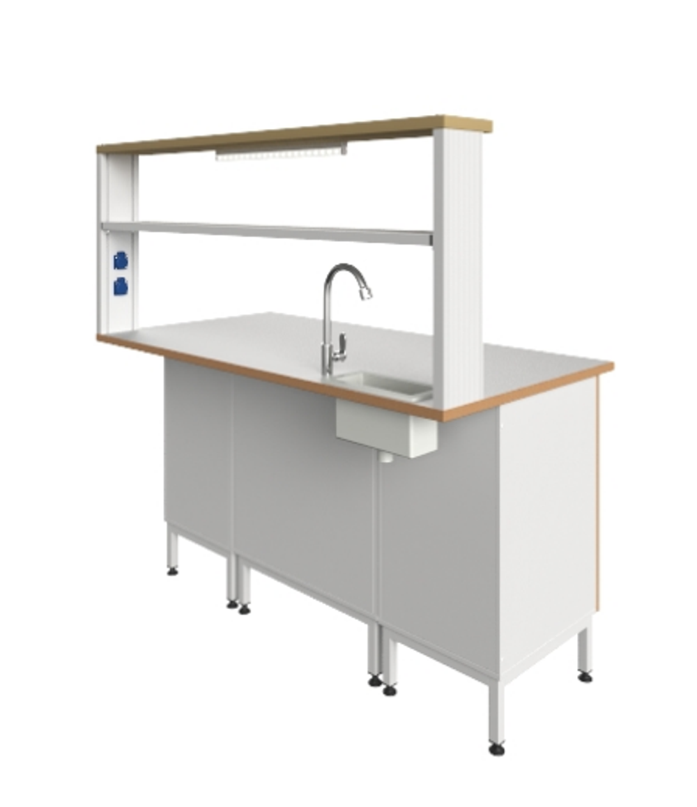 Стол пристенный химический с рабочей поверхностью из ламината