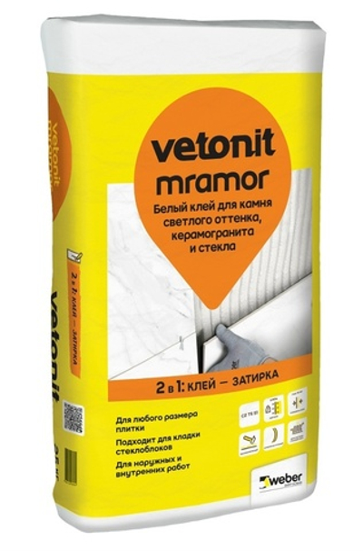 Вебер.ветонит мрамор 25кг