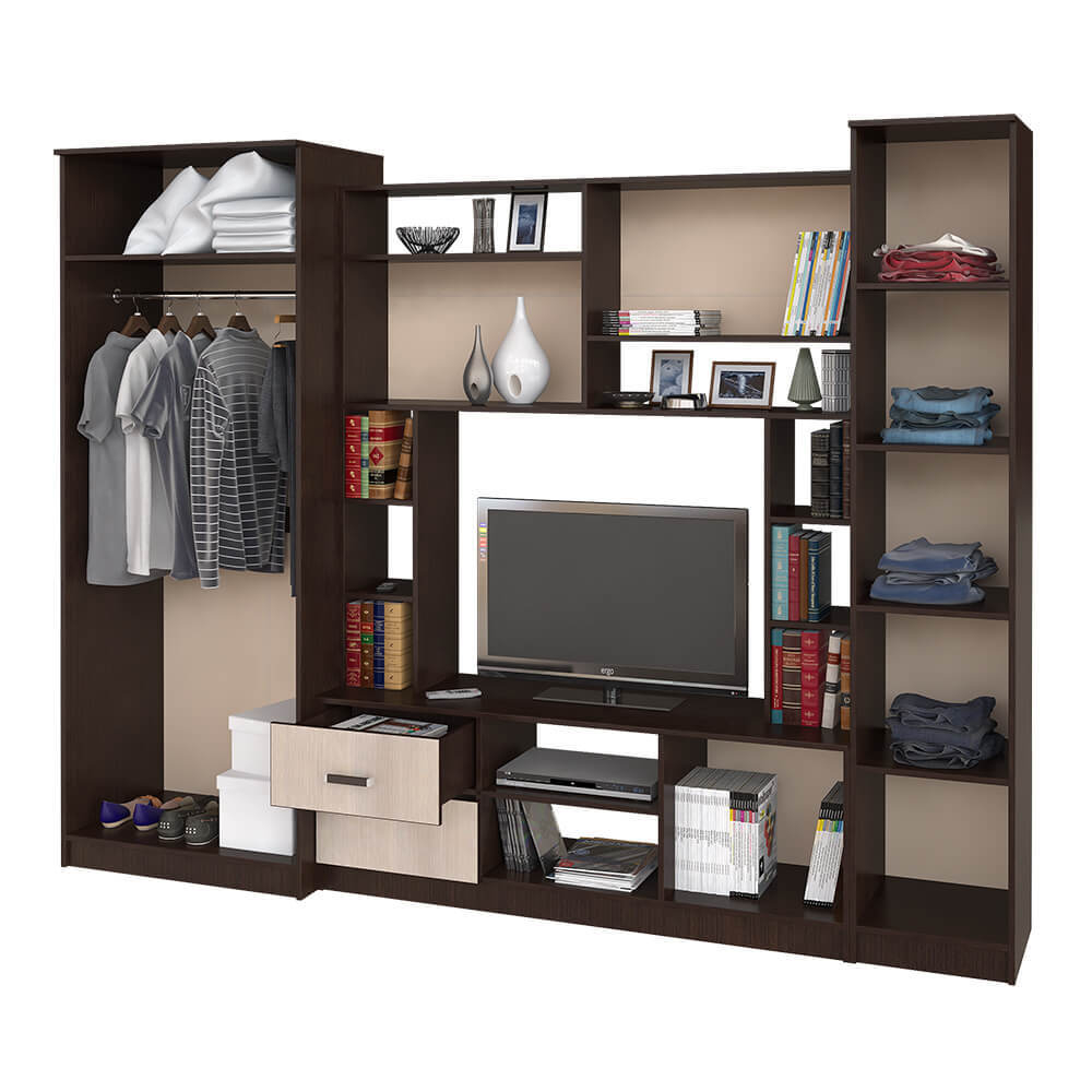 Стенка в гостиную Флора, венге