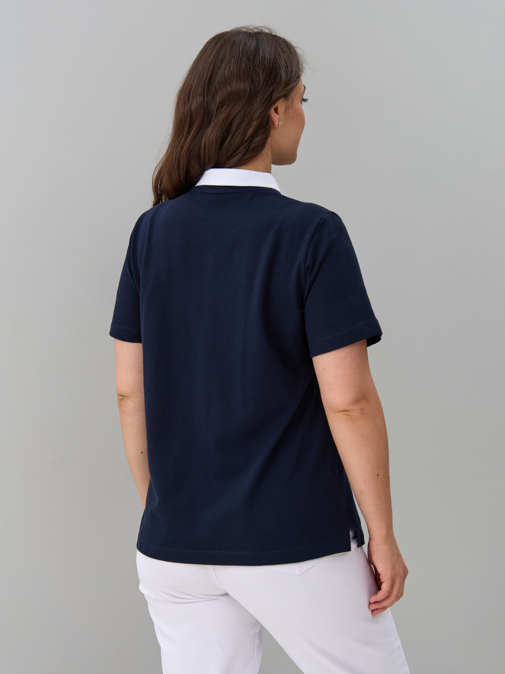 Блузка БЛк-143/пике-тсиний