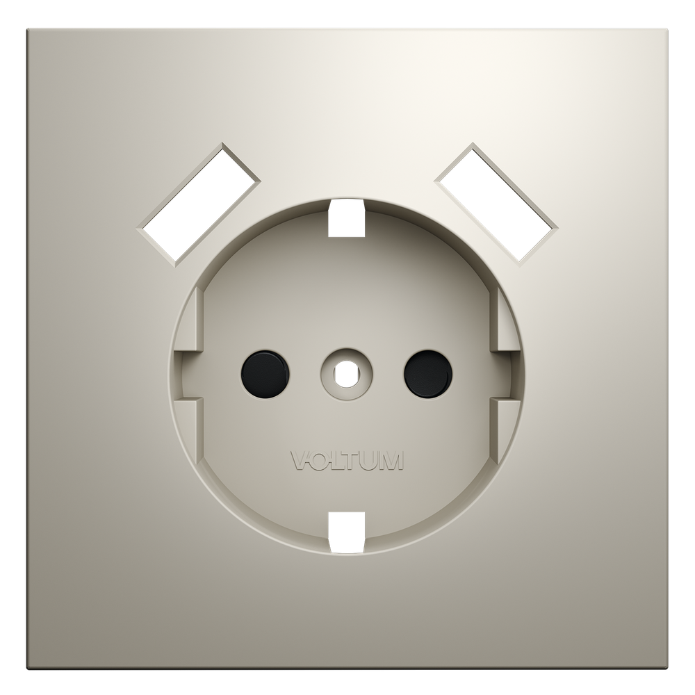 Накладка для розетки с заземлением и защитными шторками, с USB A+A, S70 (кашемир)