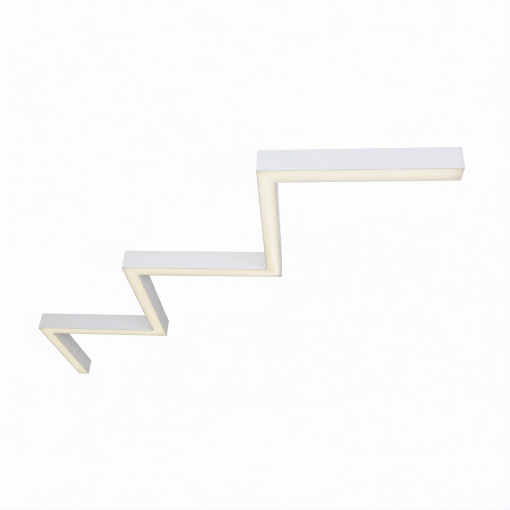 Светильник LED ЗигЗаг Snake 72W 550мм*4 3000К белый накладной IP40