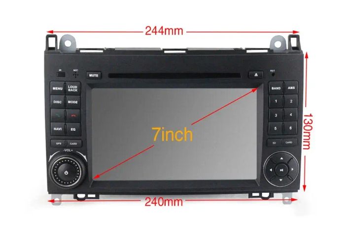 Магнитола для Mercedes-Benz Viano/Vito W639, Vito W447, A класс W169, B класс W245, Sprinter W906, VW Crafter - Kuberg MKD-M787-S10 на Android 12, Быстрая, 4G SIM-слот, CarPlay