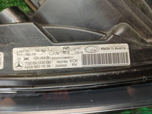 Фара правая Mercedes GLK X204 (2012-2015) ксенон