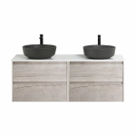 Тумба с раковинами и столешницей BelBagno KRAFT 120 Rovere Galifax Bianco