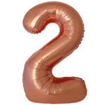 Шар фольгированный Цифра 2 101 см (Бронзовый)