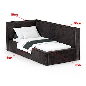 Кровать Bever ЛЕВАЯ 120 с подъемным механизмом Nebby 016