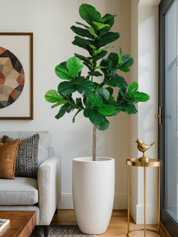 Искусственное растение разборное Фикус Лирата 180см в кашпо