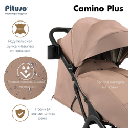 Pituso Коляска прогулочная CAMINO+ Cream Beige