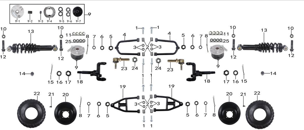 Запчасти к квадроциклу Motax Grizlik 200 LUX. Рис. 3