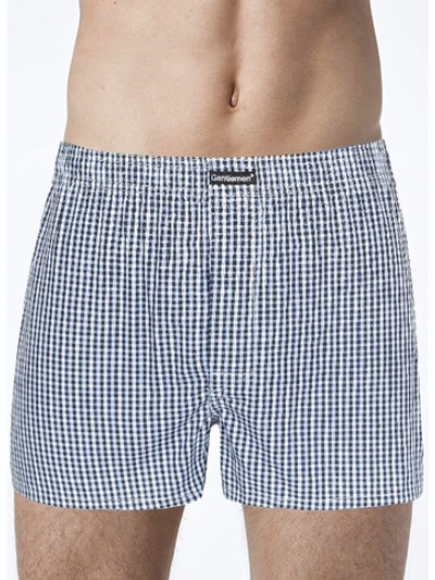 Классические клетчатые трусы-боксеры +size (Размер: XXXL) (Цвет: синий)