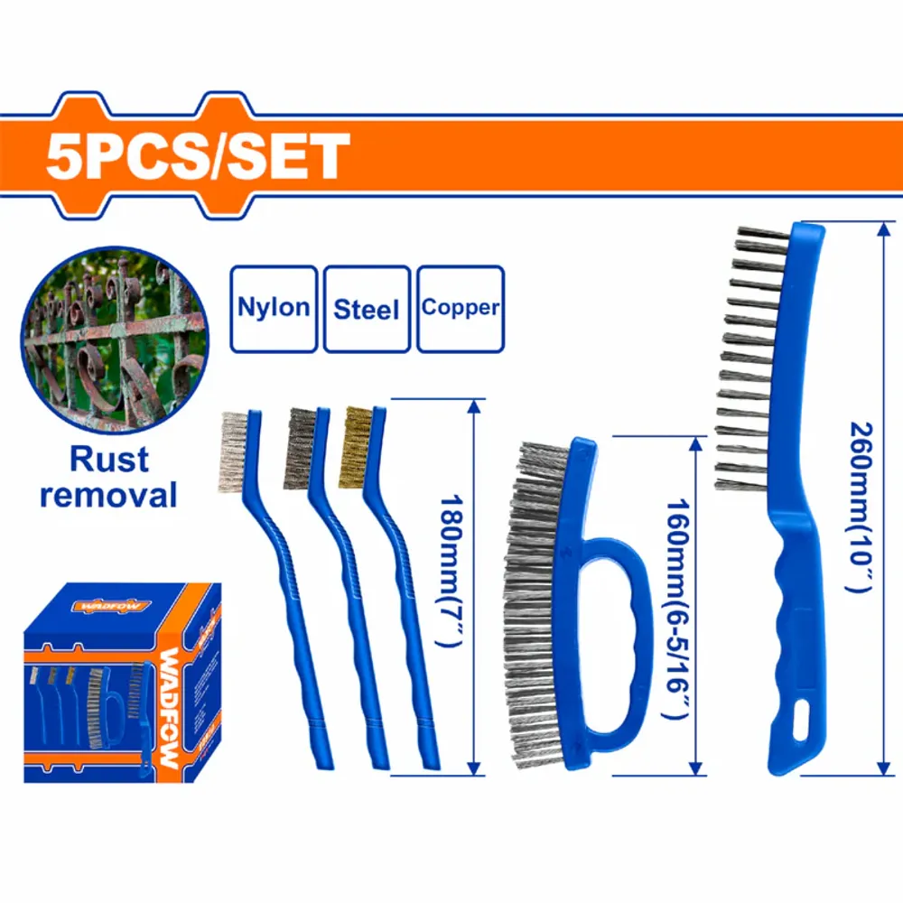 Набор щеток проволочных WADFOW WBH4501 5 шт.