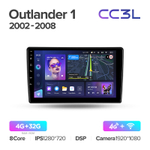 Teyes CC3L 9"для Mitsubishi Outlander, Airtrek 2002-2008