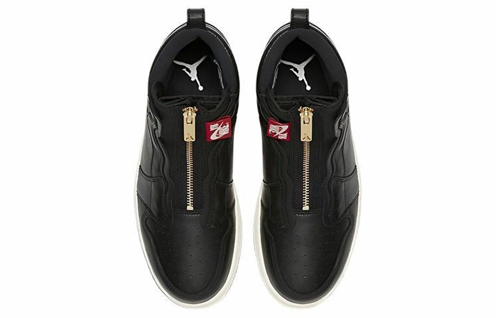 Кроссовки Jordan Air Jordan 1 Retro High Zip Black Sail (Женская размерная сетка)