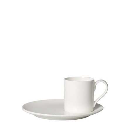 Villeroy & Boch Чашка с блюдцем MetroChic Blanc 80 мл для эспрессо 10-4654-1430 + 10-4654-1420
