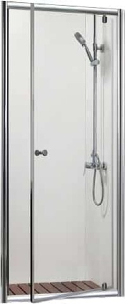 BD080.4110A Душевая дверь распашная BRAVAT Drop 800X2000 в нишу с 1 сдв. дверью. 6 мм проф. алюм.