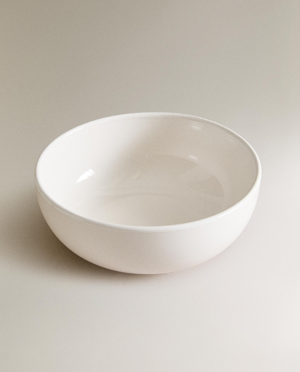 Zara Home миска из каменной керамики, цвет белый, 14.2 см