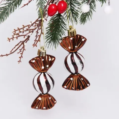 Ёлочные игрушки «Таинственное очарование» Конфетки 8 см (набор 2шт), шоколад