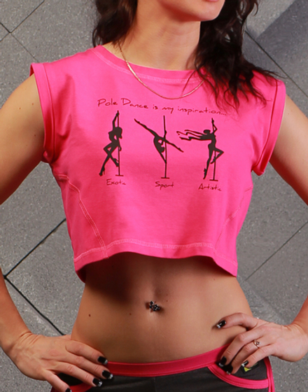 Inspiration Crop Top, Fuchsia