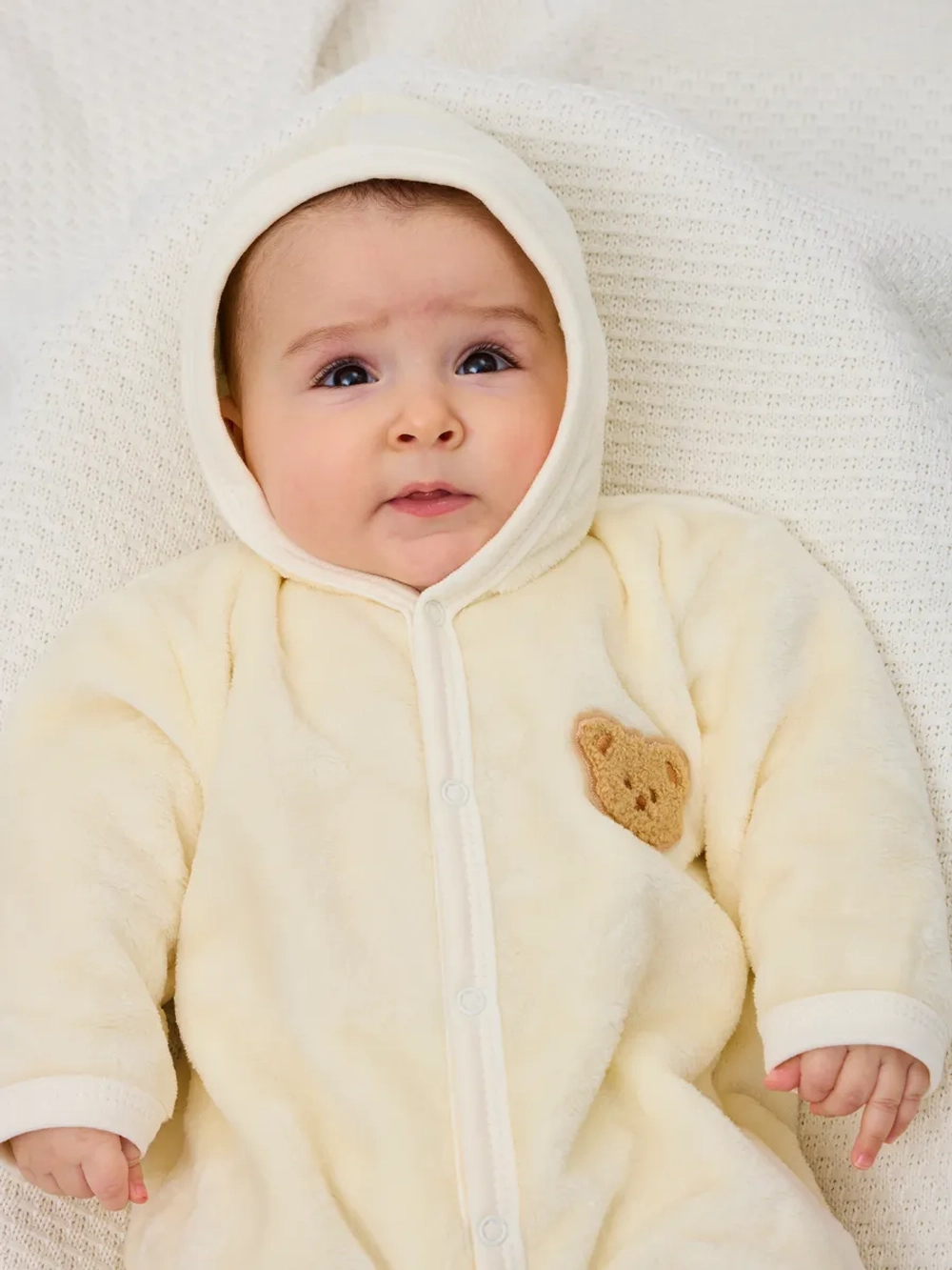 Теплый комбинезон для новорожденных плюшевый