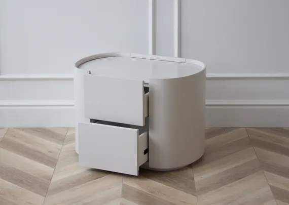 Тумба прикроватная Lagom 2 ящика ширина 60 см (дымка)