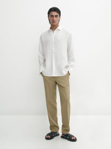 Massimo Dutti Брюки с боковым карманом, зеленый
