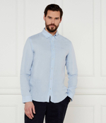 Льняная рубашка H-ROAN-BD-E-C1-243 BOSS BLACK - голубой(50520283)