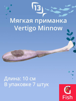 Мягкая приманка 13 FISHING Vertigo Minnow Dropshot 4"/ MO (7шт./уп.)