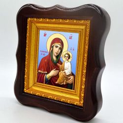 Тихвинская Божья Матерь. Икона на холсте.