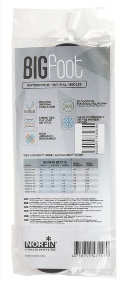 Стельки бахил. термо Norfin BIGFOOT непромок. р.41