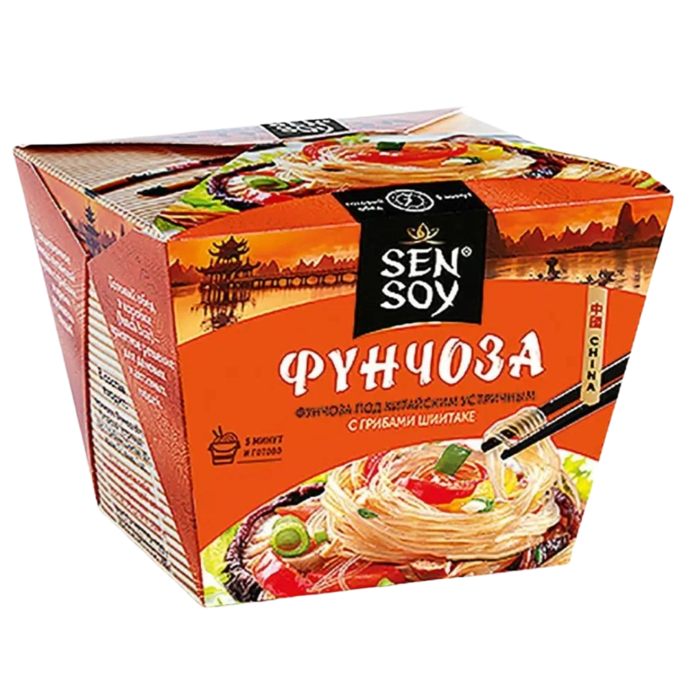Фунчоза "Сен Сой" с грибами шиитаке 125г